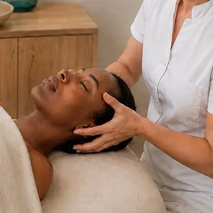 Massage shiatsu crânien